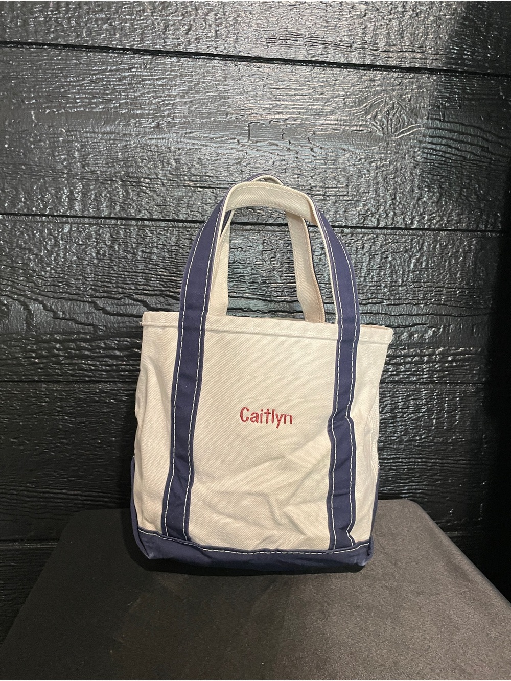 Vintage L.L. Bean Boat and Tote Bag - Blue - Size Small